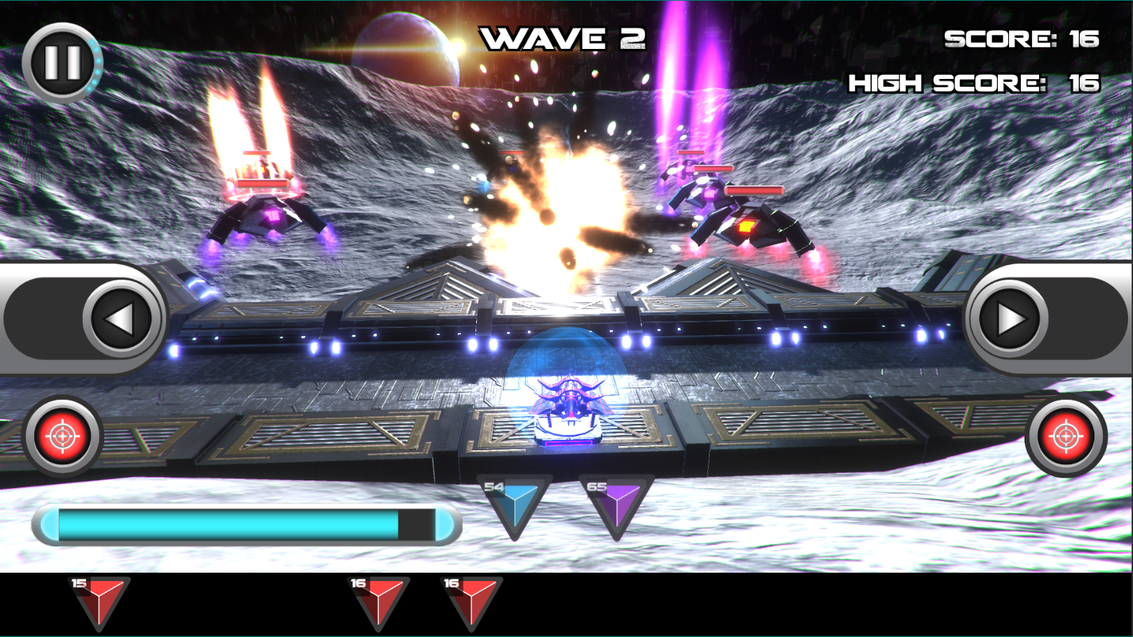 A screenshot of a sci-fi action game called FerroCity.